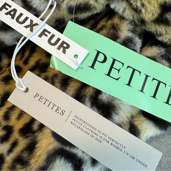 🎯❤️NWT Style Me Petites Faux Fur Coat Leopard Size PS - Picture 11 of 15